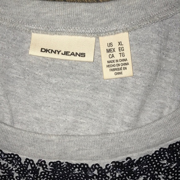 DKNY sequins lightweight like sweatshirt - Picture 2 of 6